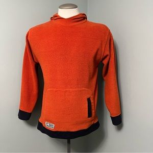 IZOD ORANGE fleece PULLOVER HOODED SWEATSHIRT youth SIZE L (14/16)
